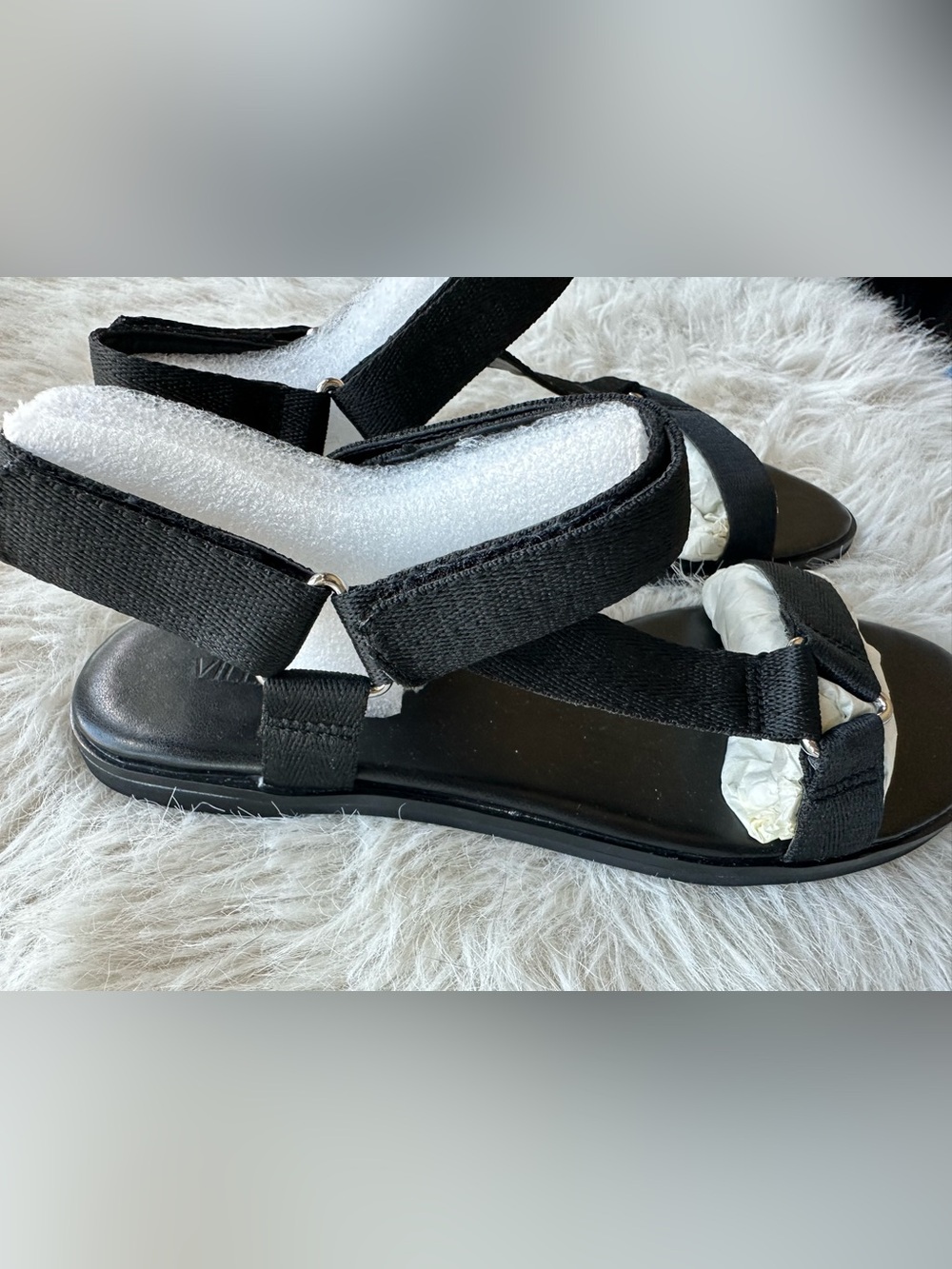 Black Women's Adjustable Strappy Sandals 5.5  new in the box - Picture 11 of 16